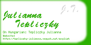 julianna tepliczky business card